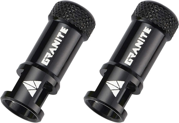 Granite Juicy Nipple Valve Cap with Valve Core Removing Function, Durable Alloy Bike Tire Dust Covers, Black