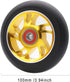 Z-FIRST 2pcs Gold Replacement 100mm Pro Scooter Wheels with ABEC 9 Bearings for MGP/Razor/Lucky/Envy Scooters