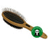 Bamboo Groom Combo Brush for Pets, Large with Bristles & Stainless Steel Pins