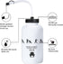 SHOKE Hockey Water Bottle with Long Straw, 1 Liter BPA Free Squeezable Water Bottle, 32 Oz-White