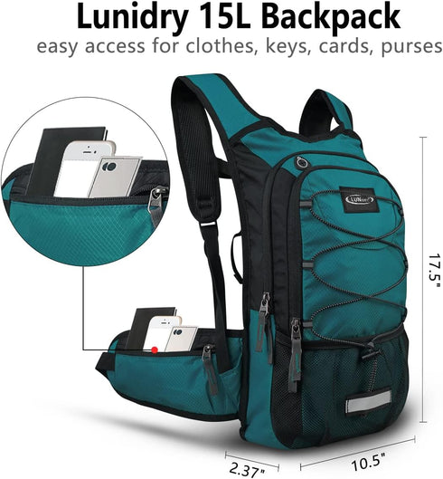 Insulated Hydration Pack Backpack with 3L BPA Free Leak-Proof Bladder, Keeps Liquids Cool for 5 Hours