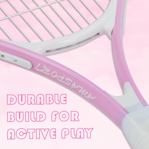 LITIAN Pink Tennis Racket for Kids 2-10 Years Old - Lightweight and Durable 17”19”21”23”25” for Beginners