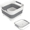 MontNorth 2.4 Gal Collapsbile Wash Basin with Drian Plug,9L Dish Pan for