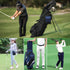 Golf Bag Accessories Valuables Pouch with Multi Pocket Zipper Hook, Includes 10 Pcs Wood Golf Tees