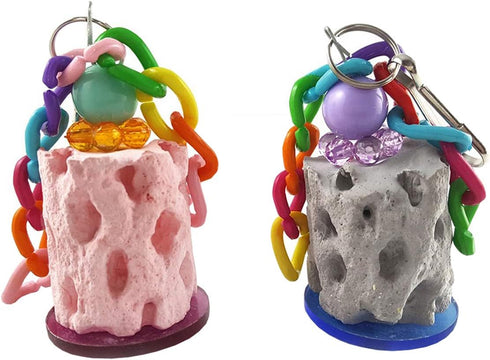 Bird Calcium Teeth Grinding Chew Treats Toy for Parrot, Parakeet, Cockatiel, Conure, Gerbil, and More
