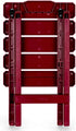 51684 Camco Red Regular Adirondack Portable Outdoor Folding Side Table, Perfect for The Beach, Camping, Picnics