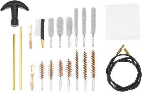 Handgun Cleaning Kit for.22.27.30.357.38,9mm.40.45 Caliber Pistol,with Bronze Bore Brush