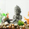Aquarium Statue Monkey King Decorations | Asian Buddha Fish Tank Collectible Figurines, Cement Safe Aquarium Decor