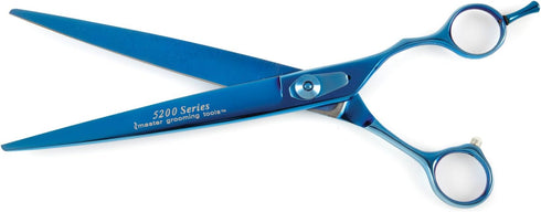 Master Grooming Tools 5200 Blue Titanium Shears - High-Performance 8½" Straight Shears for Dog Grooming
