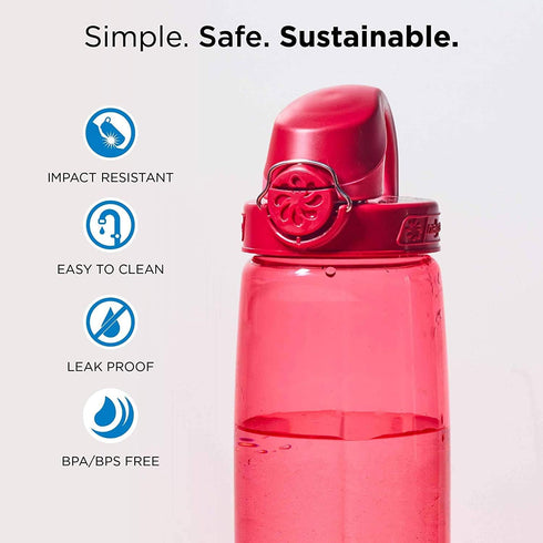 Nalgene On the Fly BPA-Free Water Bottle, Rhino with Brown/Black, 24 Oz