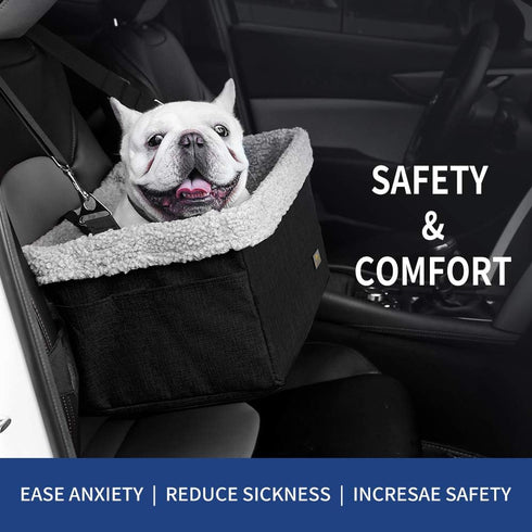 Dog Car Seats for Small Dogs, Upgrade Booster Seat with Metal Frame for Pets up to 20lbs