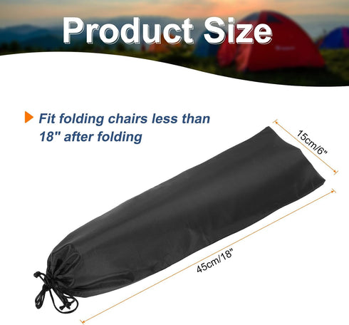 2pcs 18" 6" HARFINGTON Camp Chair Replacement Bag x Large Nylon Foldable Carrying Bag Outdoors Folding Chair Cover