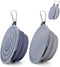 SLSON 2 Pack Collapsible Dog Bowls with Cover Lids, Portable Travel Bowls for Pets (Taro Purple, Gray)