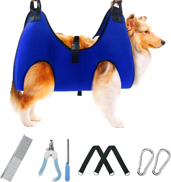 Pet Dog Grooming Hammock for Nail Trimming,Dog Restraint Hanging Harness for Nail