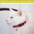 Cat Collar Stars and Moon, 4-Pack Reflective with Bell, Solid & Safe Nylon Breakaway Collars for Cats
