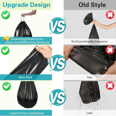 5-8 (25 pack) Portable Toilet Bags, Camping Toilet Bags, Biodegradable Toilet Bags with Drawstring & Lemon Scent
