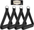 Garneck 4pcs Resistance Band Handles Plastic D Ring Exercise Strap Foam Handle Band Fitness Equipment for Home Gym Overhead Strength Training Stretching Black