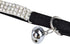 CHUKCHI Soft Velvet Adjustable Cat Collar with Bling Diamante and Bells, 11 inch for Small Dogs & Cats (Black)