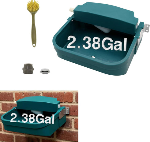MODUODUO 9L/300oz Automatic Dog Water Dispenser Pet Waterer Capacity Large Wall-Mounted Drinking Water Bowl for Chicken