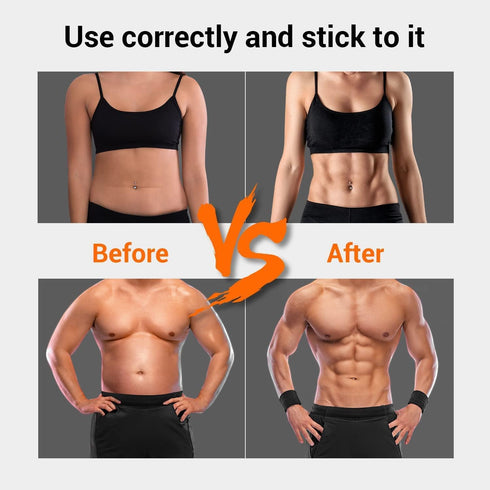 Muscle Toner ABS Training Workout Belt – Body Abdominal Toning Gear, Waist Trimmer for Men Women, Intelligent Portable