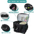 PetAmi Dog Travel Bag - Organizer with Food Container, Bowls & Accessories for Weekend Camping, Cat Diaper Bag (Black