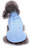 Small Dog Sweaters Knitted Pet Cat Warm Sweatshirt for Winter, Kitten Puppy Sweater (Small, Light Blue)