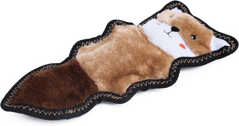 ZippyPaws Z-Stitch Skinny Peltz Dog Toy, No Stuffing for Small, Medium, & Large Dogs, Squeaky Plush Chew Toy