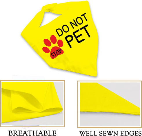 JXGZSO 1 Piece Stop Dot Not Pet Bandana, Do Not Distract Dog, No Touch No Talk