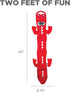 Outward Hound Fire Biterz Plush Lizard Interactive Dog Toy, Medium Firehose Material