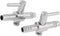 Single Way Air Valve Distributor for Aquarium Pump, Air Pump Control Valve (Silver Tone, 2pcs)
