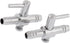 Single Way Air Valve Distributor for Aquarium Pump, Air Pump Control Valve (Silver Tone, 2pcs)