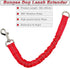 Short Dog Leash Extender, 18 in Bungee Shock Absorbing, Nylon Multifunctional Dog Leash for Medium Large Dogs Walking Training Running (red)