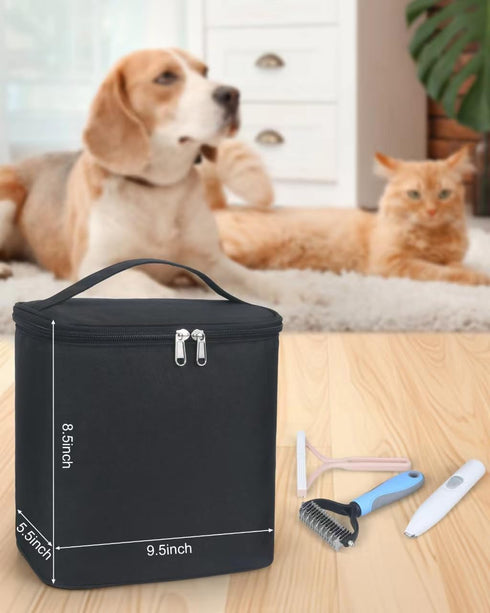 Meiiy Trimming Pet Grooming Bag, Dog Cat Grooming Supplies Organizer Bag Pet Hair Removal Cleaning Tool Kit Storage Bag