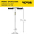 VEVOR 18" 36" Length Sand Anchor Auger, Galvanized Carbon Steel Slide Anchor for Beach and Sandbar
