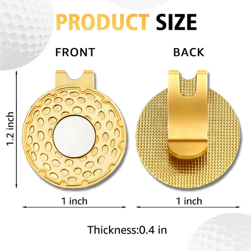 Happy Retirement Black Gold Golf Ball Marker with Hat Clip, Funny Accessories for Golf Fans