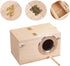 Pet Wood Parakeet Nest Box - Bird House Breeding Nesting Cage Box for Lovebirds, Cockatiel, Parrotlets