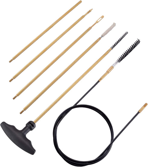 Raiseek .177 Cal & .22 Cal Airgun Cleaning Kit with Cotton Mop, Brass Cleaning Rod, Nylon Brushes in Organizer