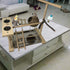 Hamiledyi Parrot Playground Bird Play Stand Natural Wood Parrot Perch Gym with Feeder Cups Cockatiel Nest with Ladder