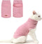 EXPAWLORER Soft Cat Sweater, Pink Medium, Warm Kitten Clothes, Fall and Winter Pullover Design, Fleece Sweatshirt for