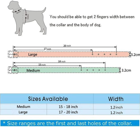 Spiked Leather Dog Collar, 2 Rows Bullet Rivets Studded PU Leather, Cool Skull Pet Collar for Medium and Large Dogs (L, Brown)