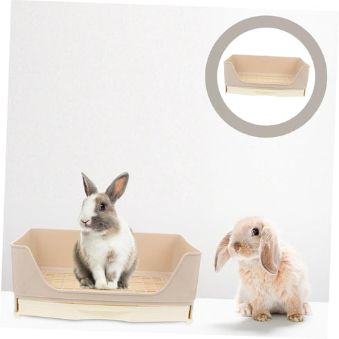 Bunny Potty Trainer Durable Animal Toilet with Large Mesh Design for Easy pet Litter Tray for Rabbits Guinea Pigs