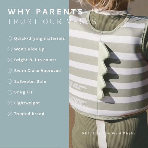 SUNNYLiFE Swim Vest - Constructed with Neoprene Plus a Secure Front Zip and Develop Water Confidence. | Toddler Swim
