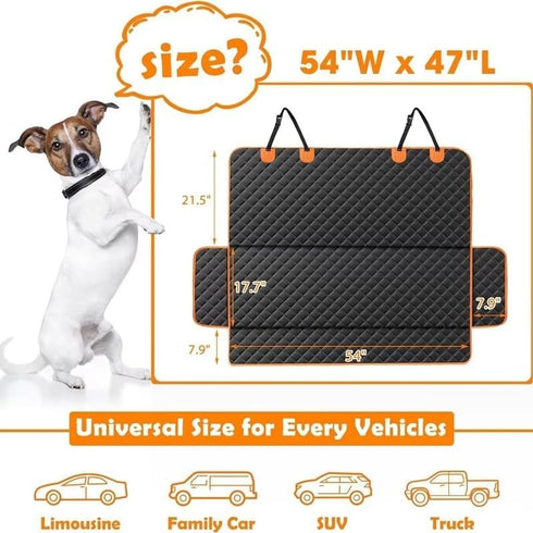 ZLXMRUT 1994-2002 2500/3500, 4-Layer Dog Car Seat Cover for Dodge Ram Waterproof Back Seat Protector Non-Slip Pet Bench