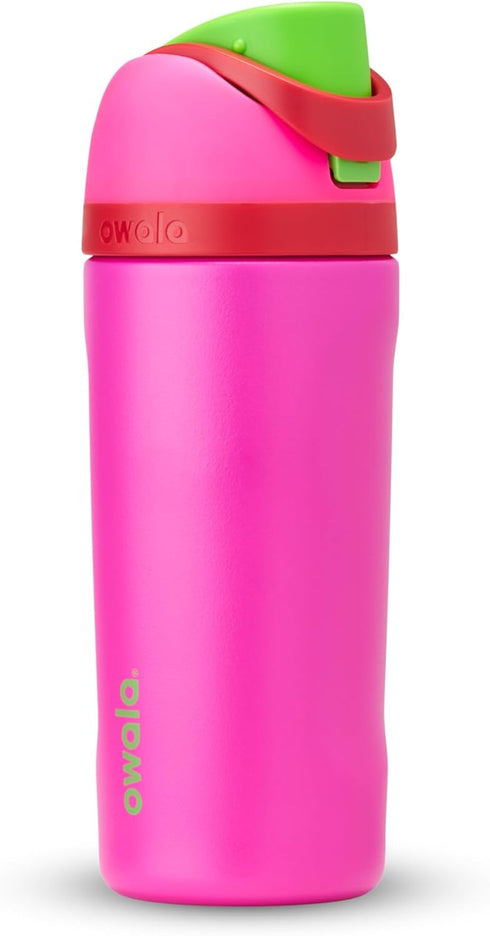 Owala Kids FreeSip Insulated Stainless Steel Water Bottle with Straw, BPA-Free, 16 oz, All the Berries