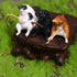 Mini Cute Cat Fishing Figurine, Aquarium Ornaments, Animal Statues for Home Decoration