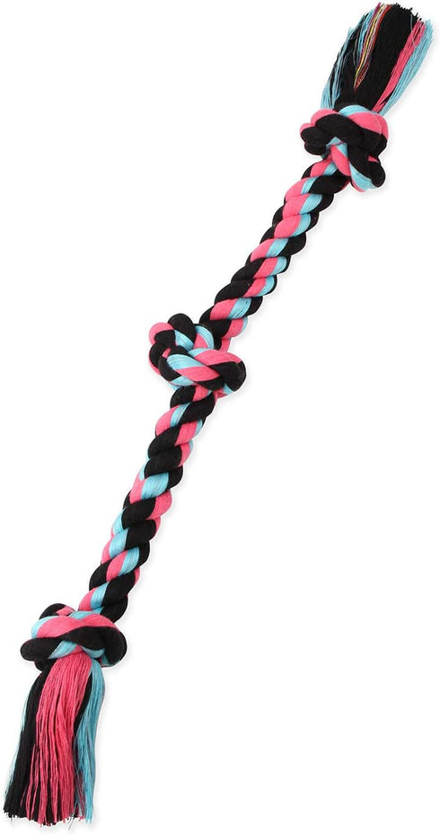 Mammoth Flossy Chews Rope Tug, Premium Cotton-Poly Tug Toy for Dogs, Interactive Rope Toy (Colors May Vary)