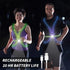 LED Reflective Running Vest with Front Light, High Visibility Gear for Men/Women Running, Cycling, Walking