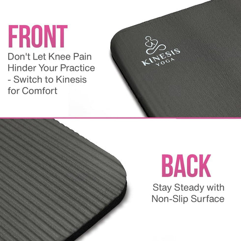 Knee Pad Cushion - 0.6 inch (15mm) Thick Exercise Knee Pad for Pain-Free Yoga, Perfect for Home Workouts, Easy on
