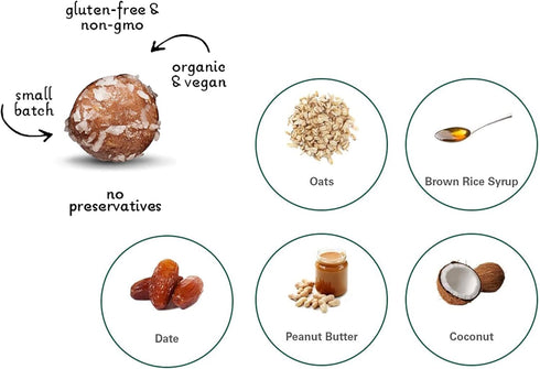 Coco Crush Organic Dog Treats, Organic Dog Treats Made with Peanut Butter and Coconut, 6 oz Bag
