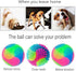 FineInno 4 Pcs Light Up Dog Balls, Flashing Elastic Glow Ball, Interactive Pet Toys for Aggressive Chewers